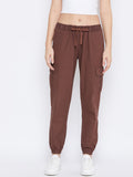 Regular Fit Women Black Trousers Coffee