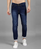 Slim Men Black Jeans Blue