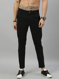 Regular Fit Men Black Trousers