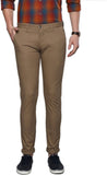 Slim Fit Men Green Trousers Dark Khaki