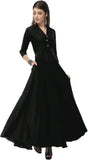 Women Maxi Multicolor Dress black