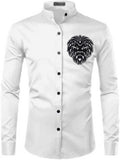 Cotton Printed Shirt Fabric WHITE BLACK