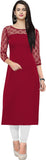 Women Solid Straight Kurta MAROON