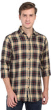 Men Checkered Casual Multicolor Shirt Yellow