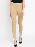 Ankle Length  Ethnic Wear Legging Beige